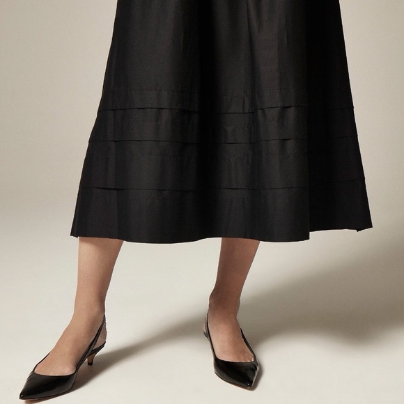 NWT!! J. CREW Black Drop-Waist Mixy Dress Tank Midi Dropwaist Solid Medium - Picture 5 of 16